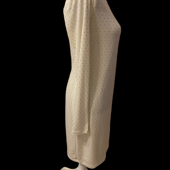 💎Jennifer Lopez, Silver Studded, LS Dress, size Small💎 - Picture 3 of 7